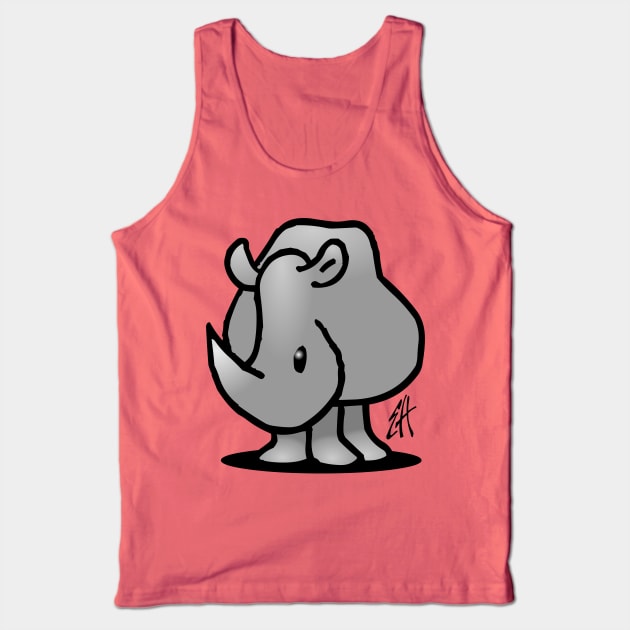 Rhino Tank Top by Cardvibes